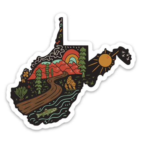 Funky West Virginia - Sticker
