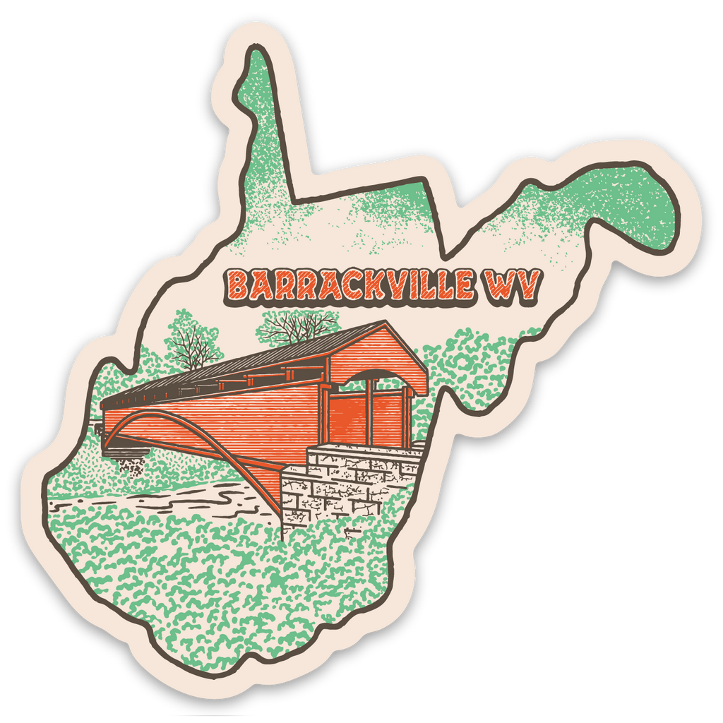 2023 Barrackville Bridge Sticker Loving West Virginia