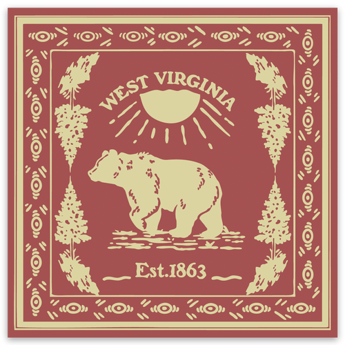 Bear Bandana- Sticker