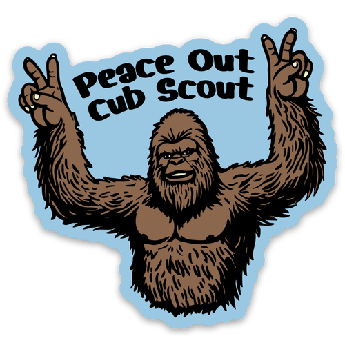 Peace Out Cub Scout - Sticker