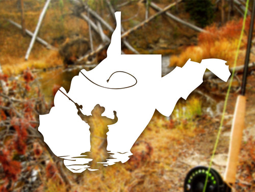 Fly Fishing Decal - Loving West Virginia (LovingWV)