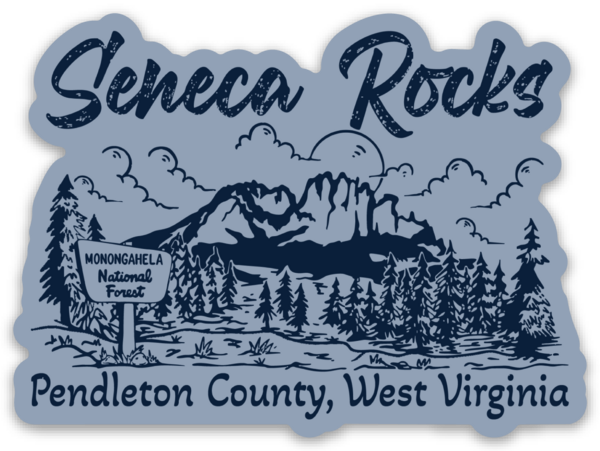 Retro Seneca Rocks - Magnet