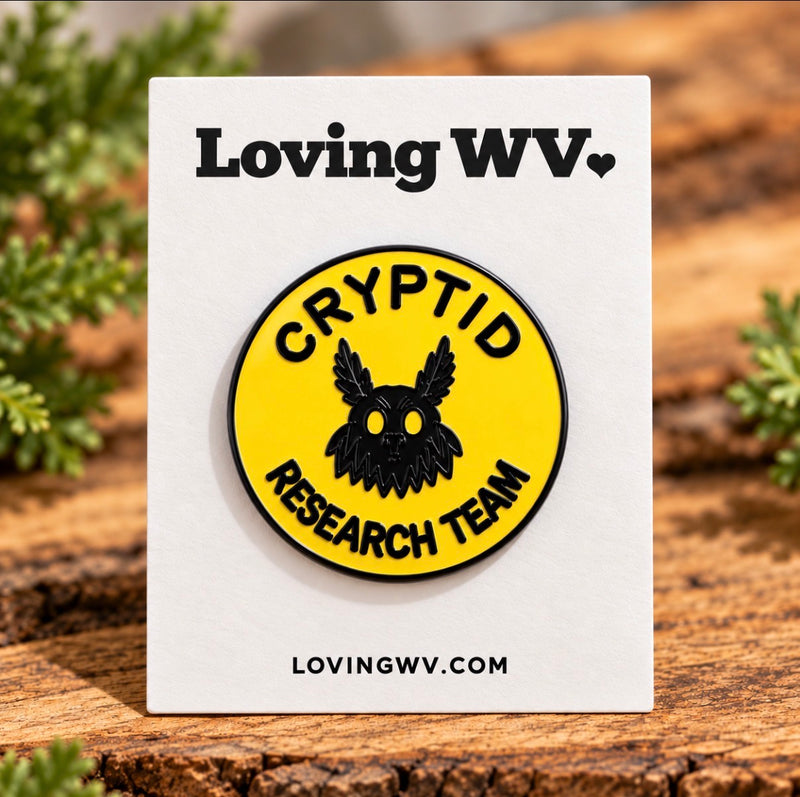 Mothman Cryptid Research Team Metal Pin