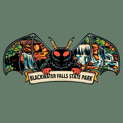 SP-BWF-30- Blackwater Falls - Park in Mothman Wings
