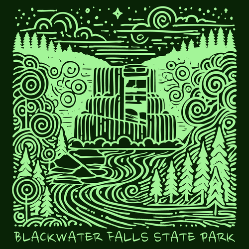 SP-BWF-42- Blackwater Falls - Whimsical Waterfalls