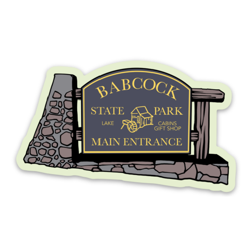 Babcock State Park Sign - Sticker