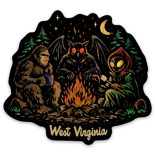 Campfire Cryptid Sticker