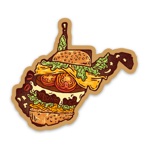 WV Cheeseburger - Sticker