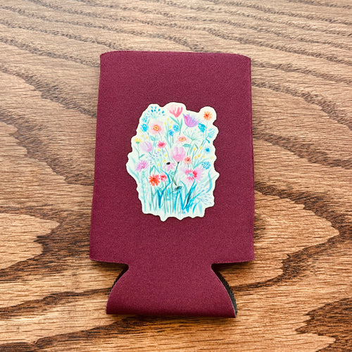 Slim Can Cooler w/ WV Wildflowers Patch