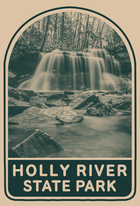Holly River Falls - Sticker