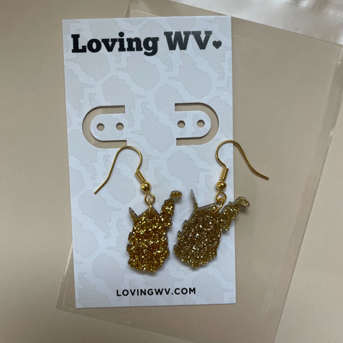 WV State Dangly Earrings