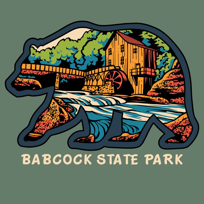 SP-BAB-11 - Babcock - Park In Bear Outline Sticker