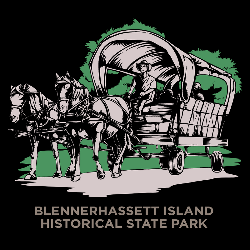 SP-BLH-2- Blennerhassett Island - Horse Carriage Sticker