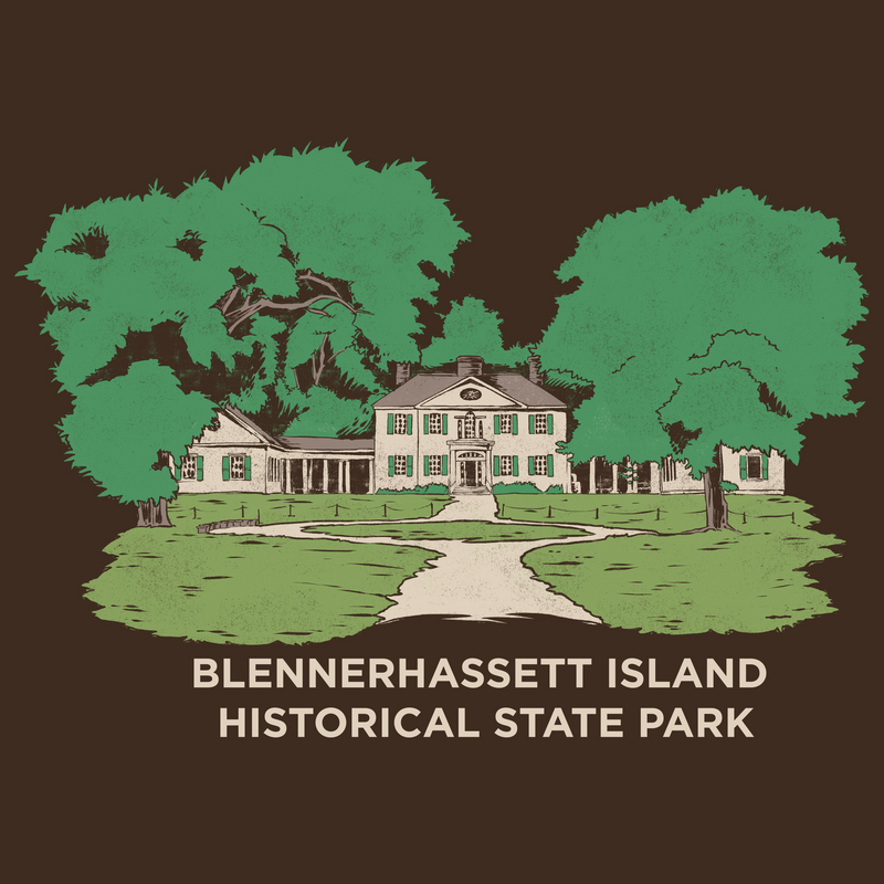 SP-BLH-6- Blennerhassett Island - Blennerhasset Island House Sticker