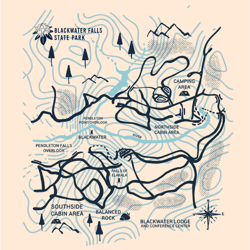 SP-BWF-41- Blackwater Falls - BWF Trail Map