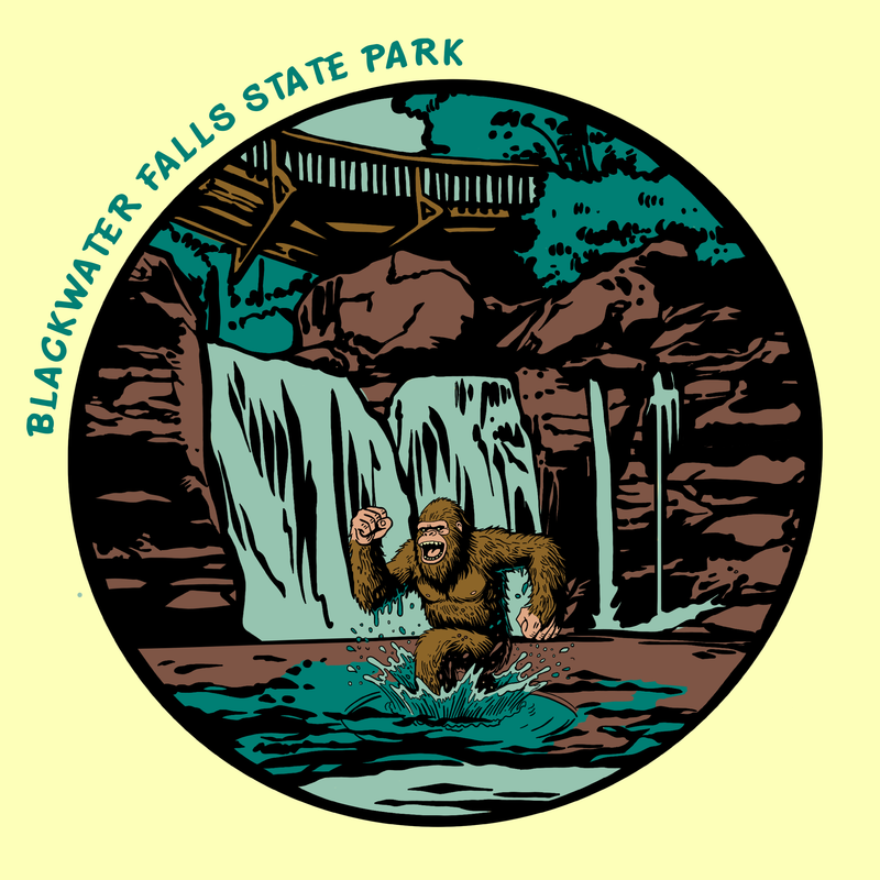 SP-BWF-9- Blackwater Falls - Bigfoot In The Falls