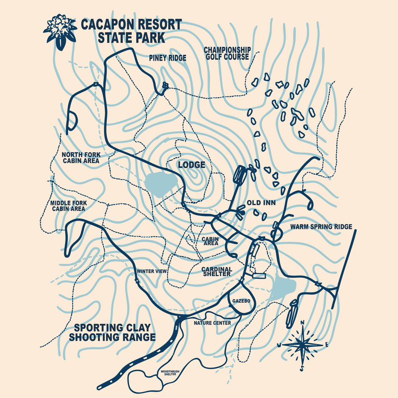 SP-CAC-6 - Cacapon - Trail Map Sticker