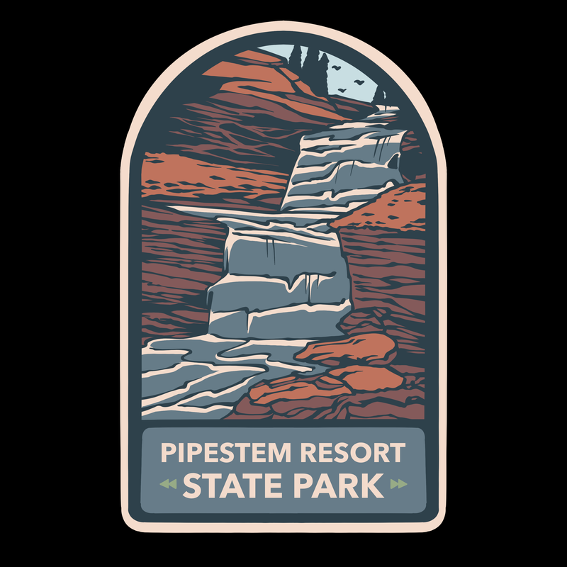 SP-PIP-7 - Pipestem - Pipstem Waterfall Sticker