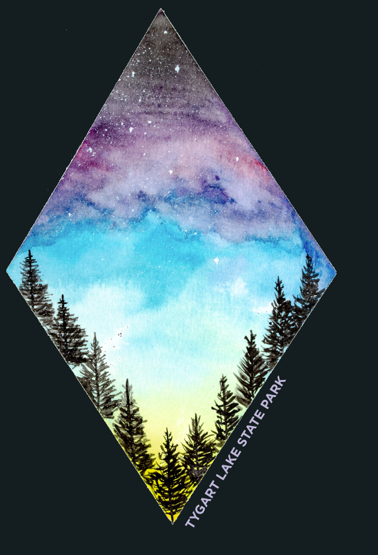 Night Water Color - Sticker
