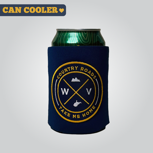 WV Embroidered Seal Can Cooler