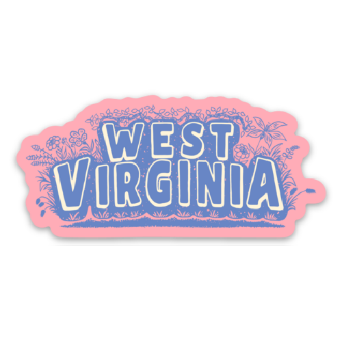 West Virginia Floral -Sticker