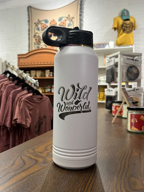 Water Bottle Wild & Wonderful Script 32oz