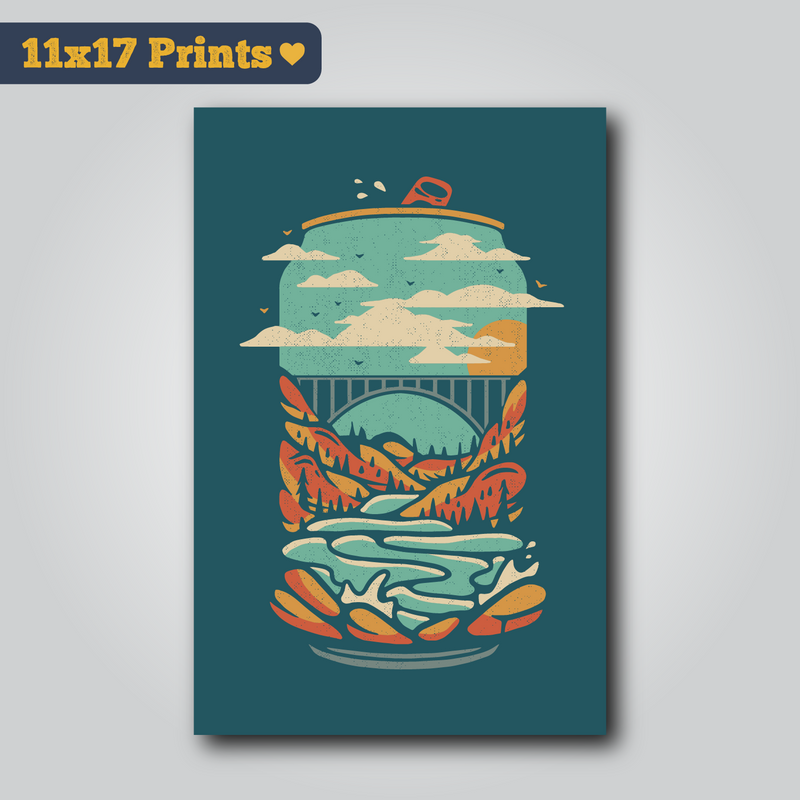 New River Beer - 11x17 Art Print