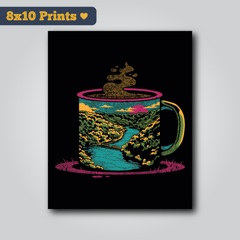 Adventure Coffee - 8x10 Art Print