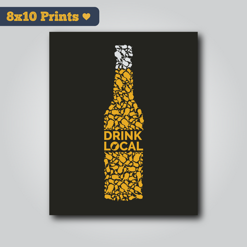 Drink Local - 8x10 Art Print