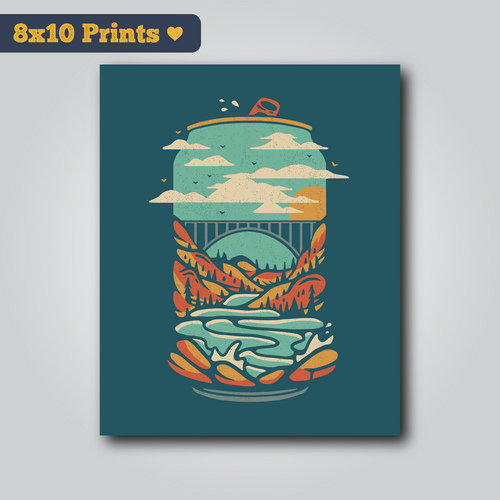 New River Beer - 8x10 Art Print