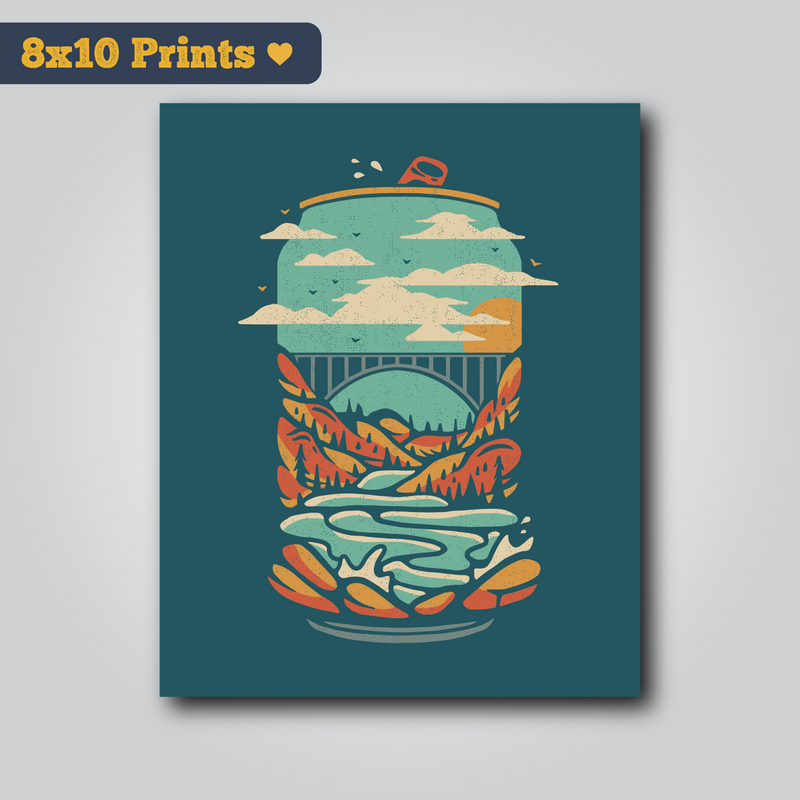 New River Beer - 8x10 Art Print