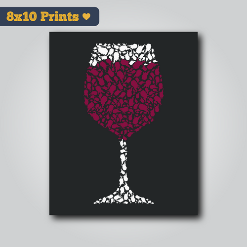 WV Wine  - 8x10 Art Print