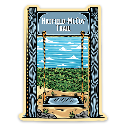 Hatfield-McCoy Trails Swing Sticker