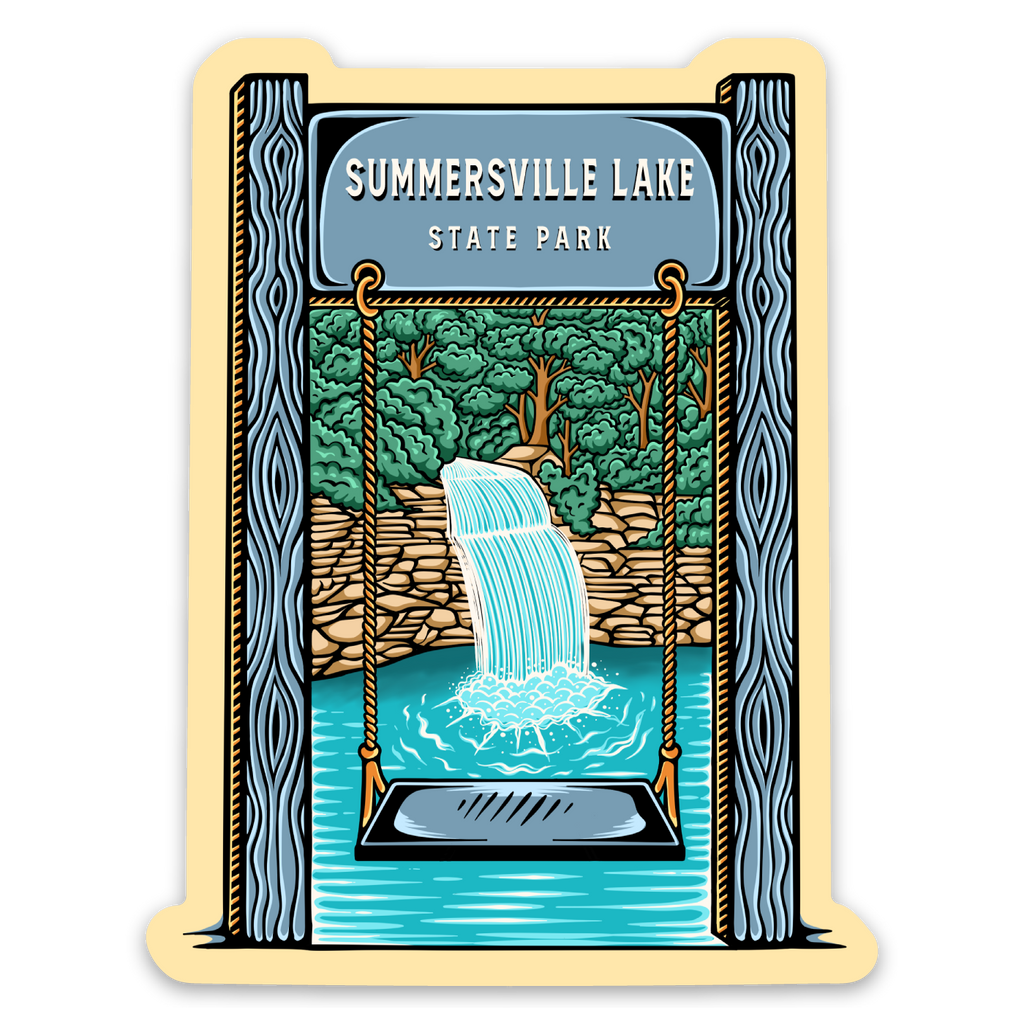 Summersville Lake Swing Sticker – Loving West Virginia
