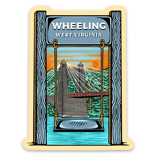 Wheeling Bridge Swing Sticker
