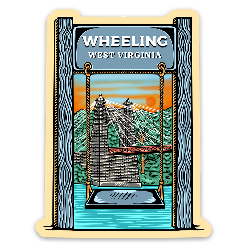 Wheeling Bridge Swing Sticker
