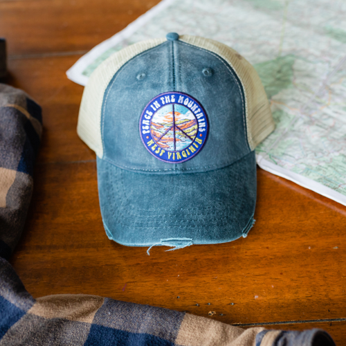 Peace in the Mountains Distressed Patch Hat