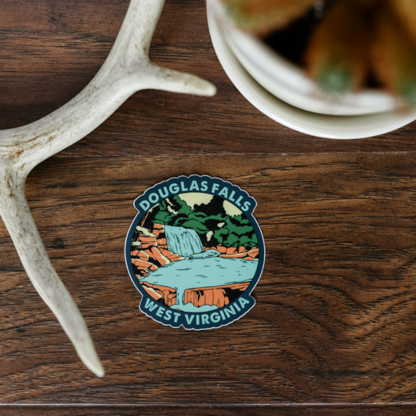 Douglas Falls - Sticker – Loving West Virginia