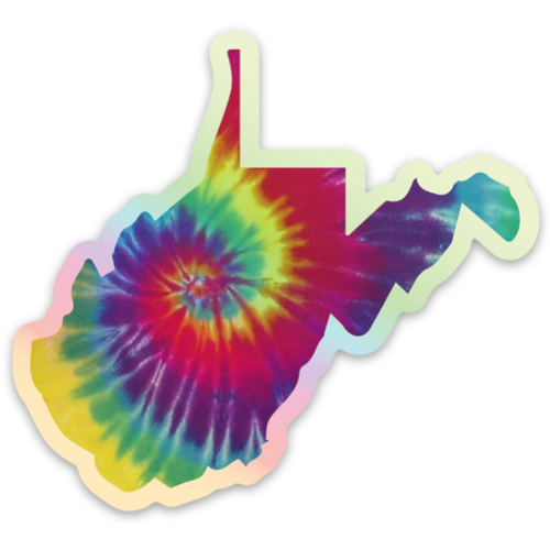 Holographic - WV is Tie Dye for - Sticker - Loving West Virginia (LovingWV)
