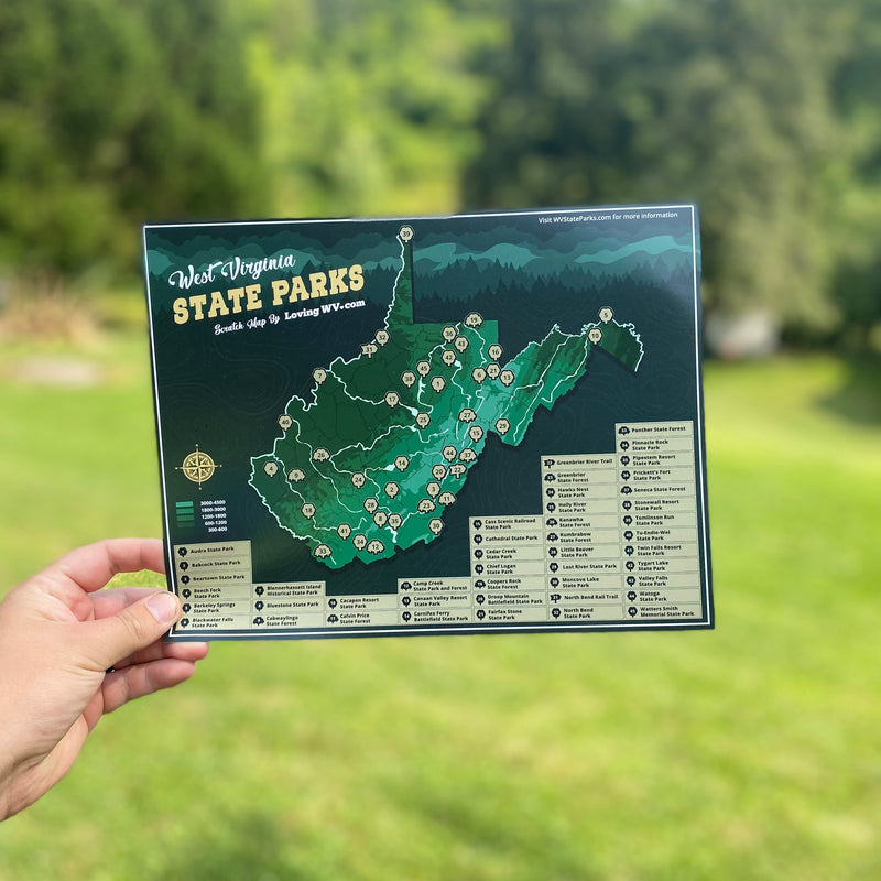 WV State Park Scratch Map