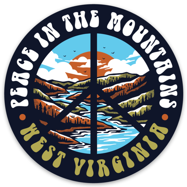 Peace in the Mountains - Sticker