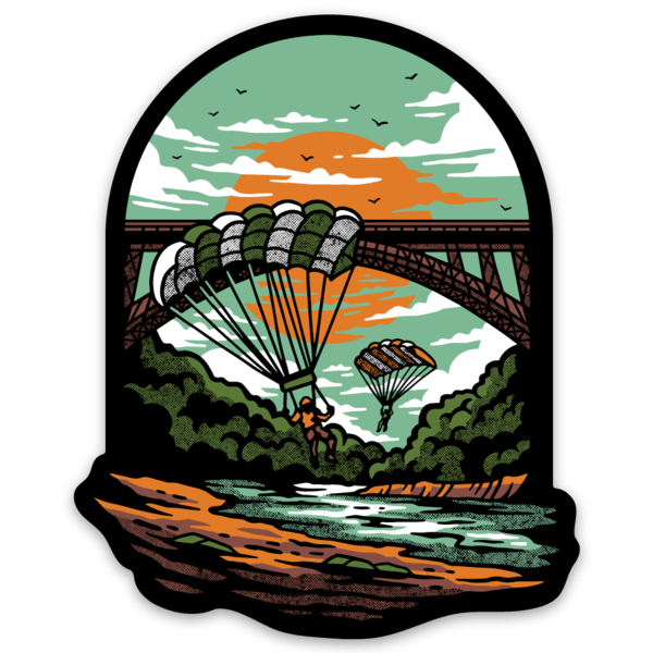 New River Gorge Base Jumping Sticker